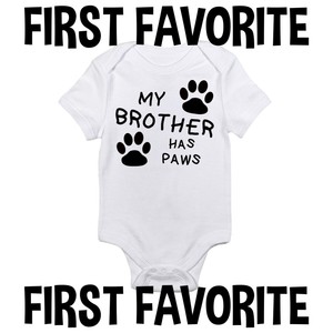 my brother has paws onesie