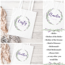 Personalised Wedding/Hen Party White Tote Bag Gift Idea - Bride, Bridesmaid etc.