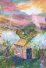 « Why Not » Aquarelle Paysage Originale Contemporaine Signée Colorée Joyeuse