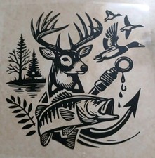 Deer Fish Duck Hunting Fishing Decal