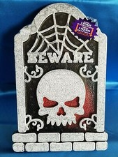 "Beware" Halloween Styrofoam Tombstone Includes 2 Stakes