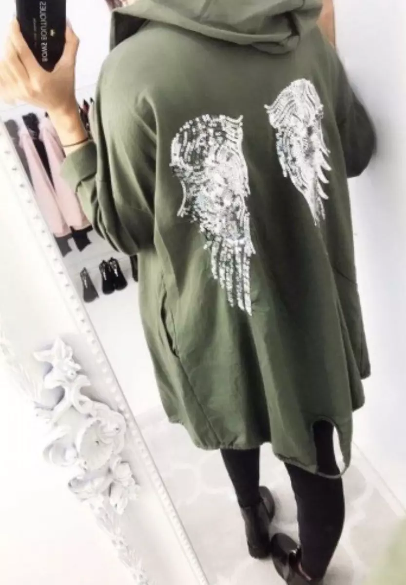 Cardigan with angel top wings on back