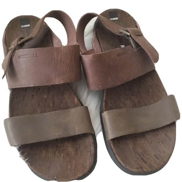 merrell Womens Brown Leather Sandal size 10 Hiking Walking Select Move