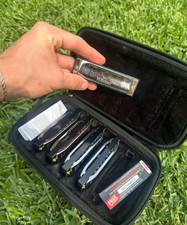 M. Hohmer case of 5 harmonicas - new lot of 5 harmonicas 