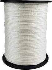 QNR 1/8 Inch Knotrite Nylon Rope - 1000 Foot Spool | 100% Nylon - Solid Braid -