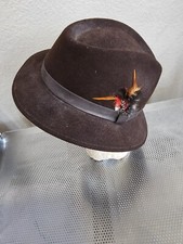 Geo. W. Bollman Mr. K Fedora Hat Wool Felt Brown Men's One Size Vintage