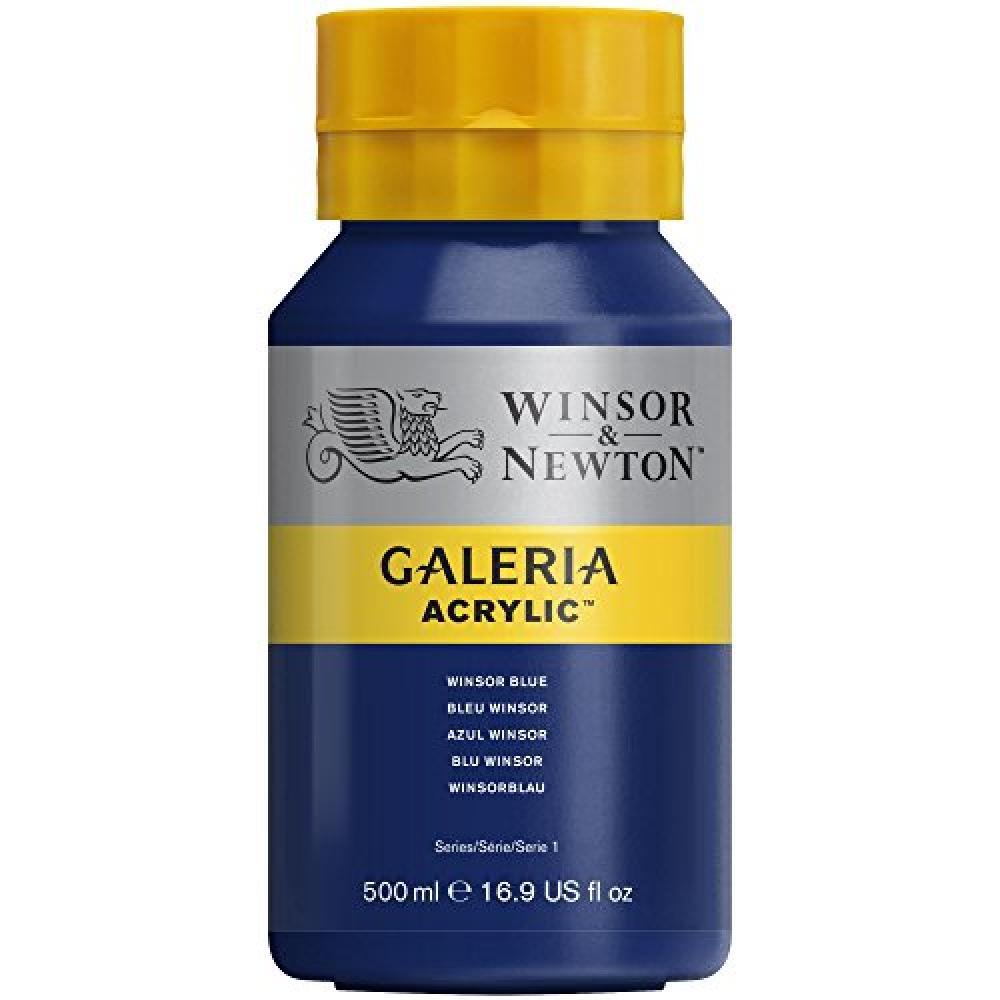 (TG. 500 ml) Winsor & Newton Galeria Colore Acrilico 500ml - Blu Winsor - NUOVO