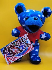 GRATEFUL DEAD BEAN BEAR - BY LIQUID BLUE - "UNCLE SAM" BEAR - NWT - RARE