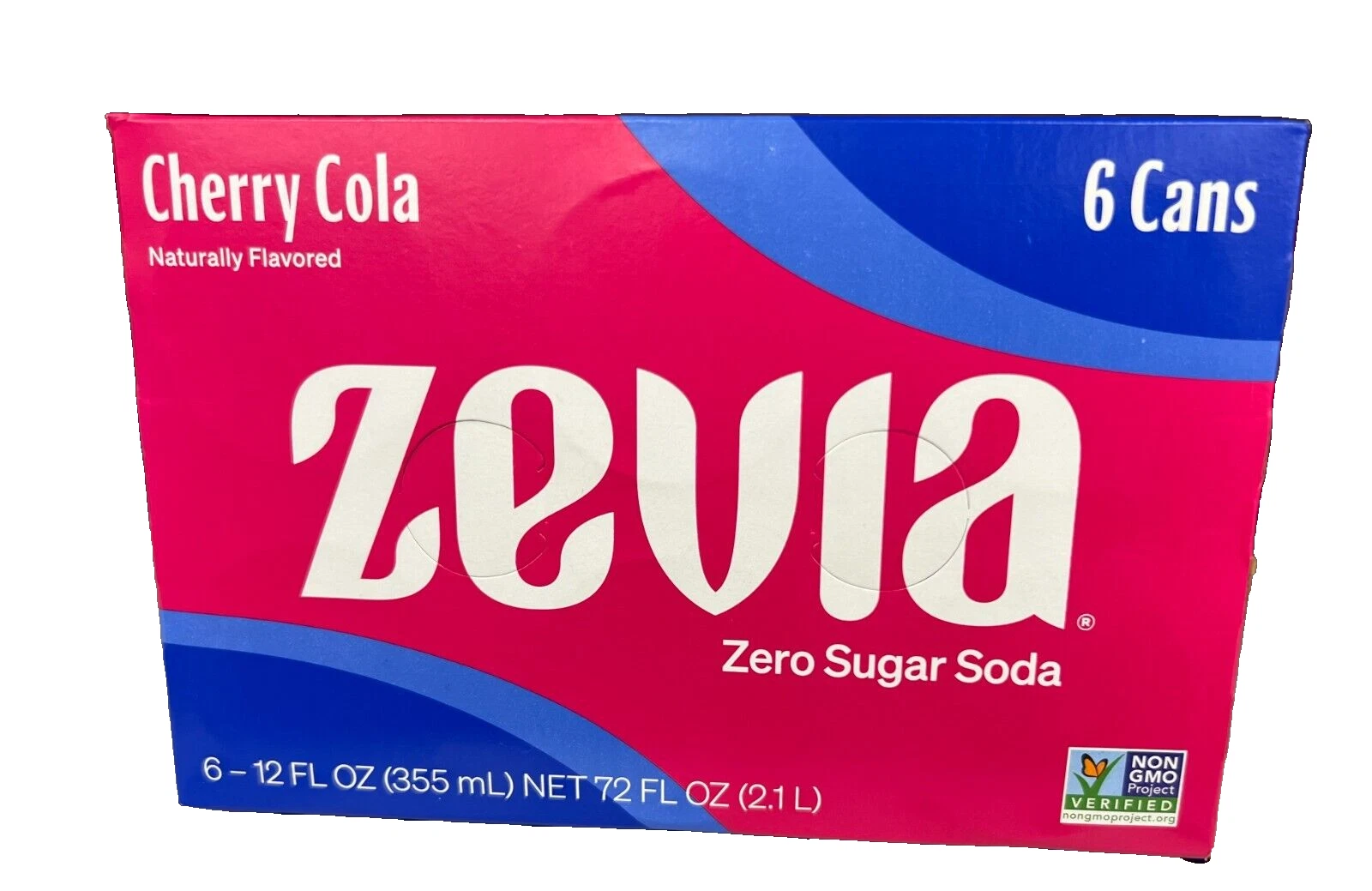 Zevia Cherry Cola Non-GMO Naturally Flavored Zero Sugar Soda Pop 6 pack