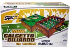 Calcetto e Biliardo da tavolo 2 in 1 COMPLETO CON ACCESSORI 