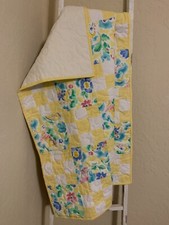 Handmade NEW Baby Boy Girl Nursery Crib Quilt Blanket Nursery Rhyme Yellow