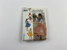 Simplicity 7878 Girls Skirt 3 Lenghts Appliques Size N 10, 12, 14 Cut Halloween