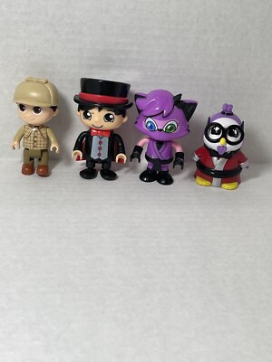 RYAN'S WORLD TOYS Mixed Lot of 3 Figures Sensi Peck Ninja Warrior Top Hat Lexi