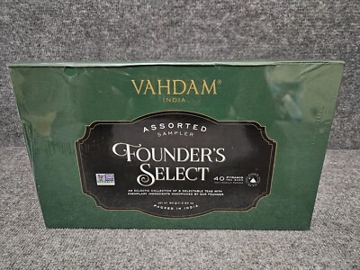 Vahdam India Assorted Sampler FOUNDER'S SELECT 40 Pyramid Tea Bags