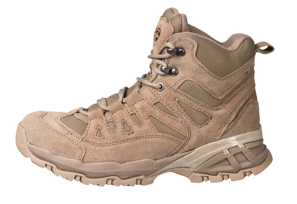 Hiking Outdoor Trekking Boots Squad Leather Beige Mil-Tec
