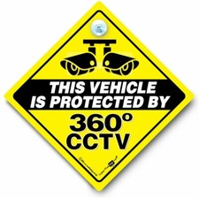 This Vehicle is Protected by 360 Degree CCTV Car Sign, Vehicle Surveillance Sign
