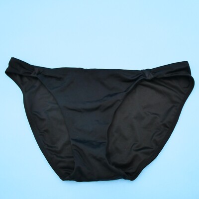 Victorias Secret XL Black Twisted Cheeky Hipster Bikini Bottom Swimwear Beach VS