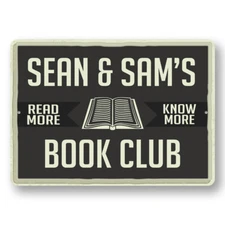 Personalized Book Club Metal Sign