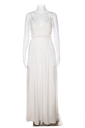 Boho Beach Wedding Gown Maxi Open 