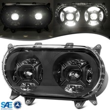 Dual LED Headlight Headlamp Projector High/Low Beam Fit for Road Glide 2015-2023
