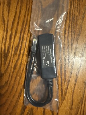 5V PoE Splitter, USB Micro, 48V to 5V 2.4A, IEEE 802.3af Compliant, 10/100Mbps
