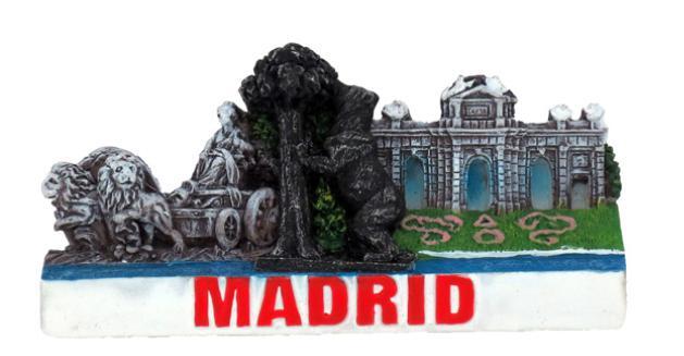 Madrid Magnet Souvenir Spain Plaza de Cibeles, Puerta Alcala, New