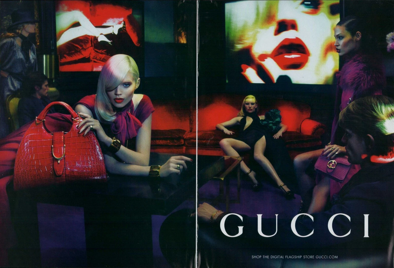 Sacs GUCCI Magazine Impression Publicité Publicité Sac à Main Mode Accessoires 2011