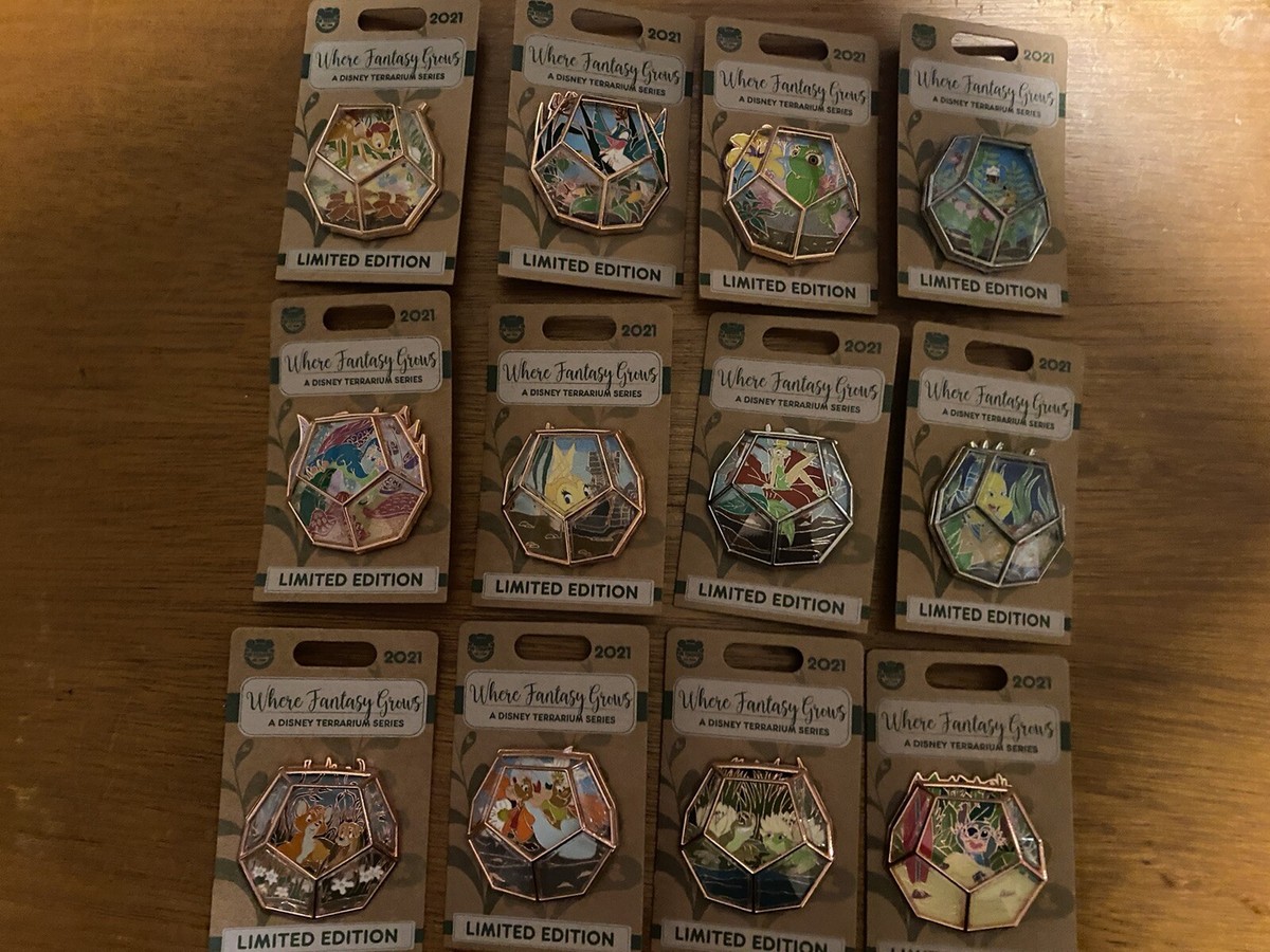 2021 Disney Where Fantasy Grows Terrarium Complete 12 Pin