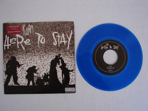 Korn Here To Stay Single Blue Vinyl 45 