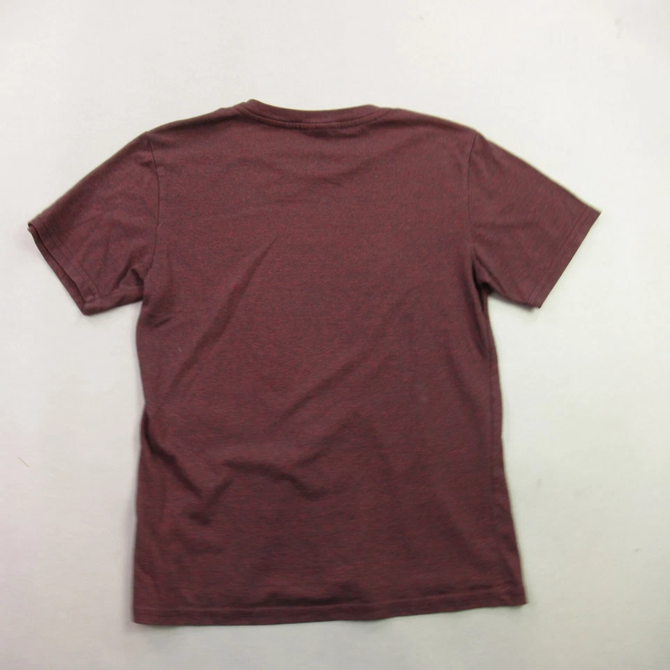 Volcom Shirt Boys Large Short Sleeve Casual Crew Neck Lightweight Maroon - Image 4 of 4