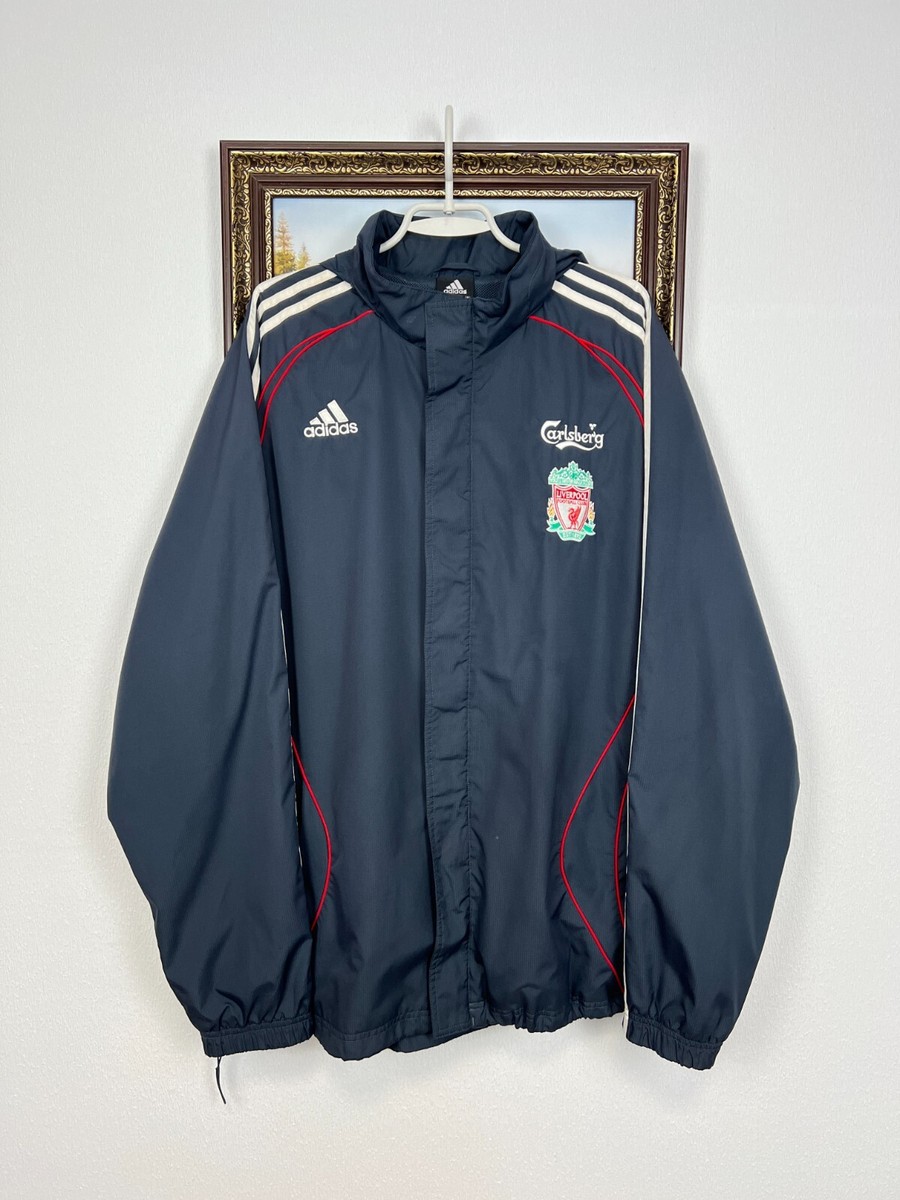 Vintage Adidas Liverpool Football Jacket Soccer Track Top Hooded