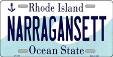 Narragansett Rhode Island Novelty Metal License Plate Tag