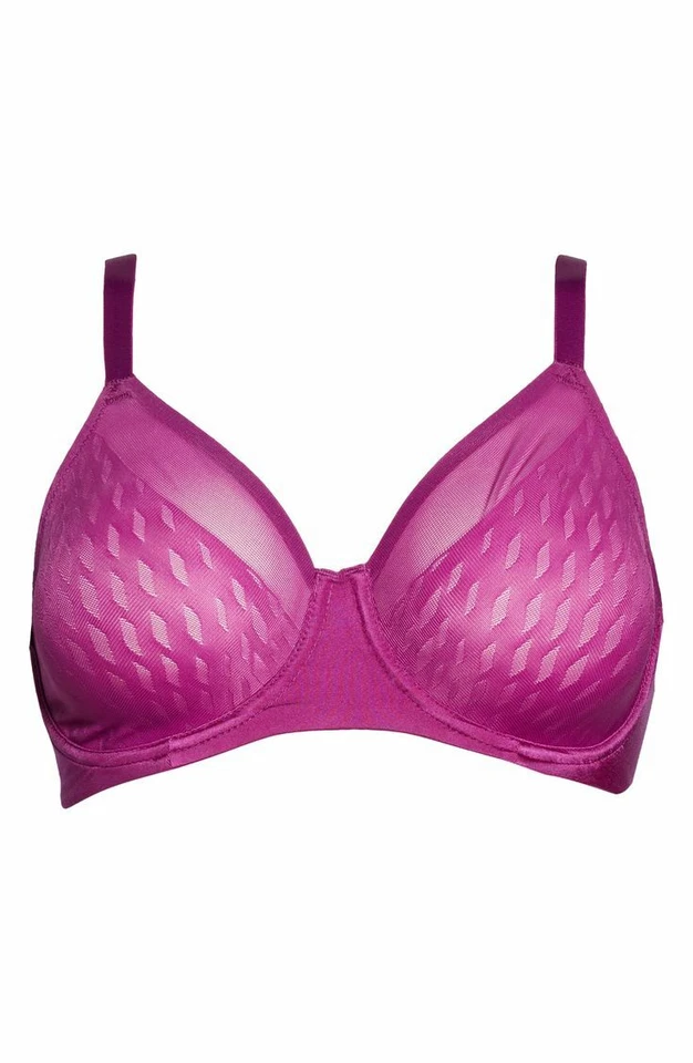 Wacoal ELEVATED ALLURE Hollyhock Purple UW Bra 32DD & B-SMOOTH Hi Cut Brief M Foto 2 de 4