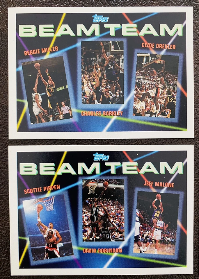1993 Topps Beam Team Set 1-7 Michael Jordan Malone Kemp Shaquille Pippen Drexler Foto 3 de 4