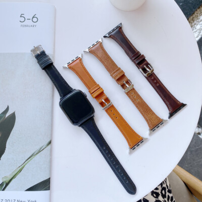 Strap Double Leather Band For iWatch Watch Ultra2 Series