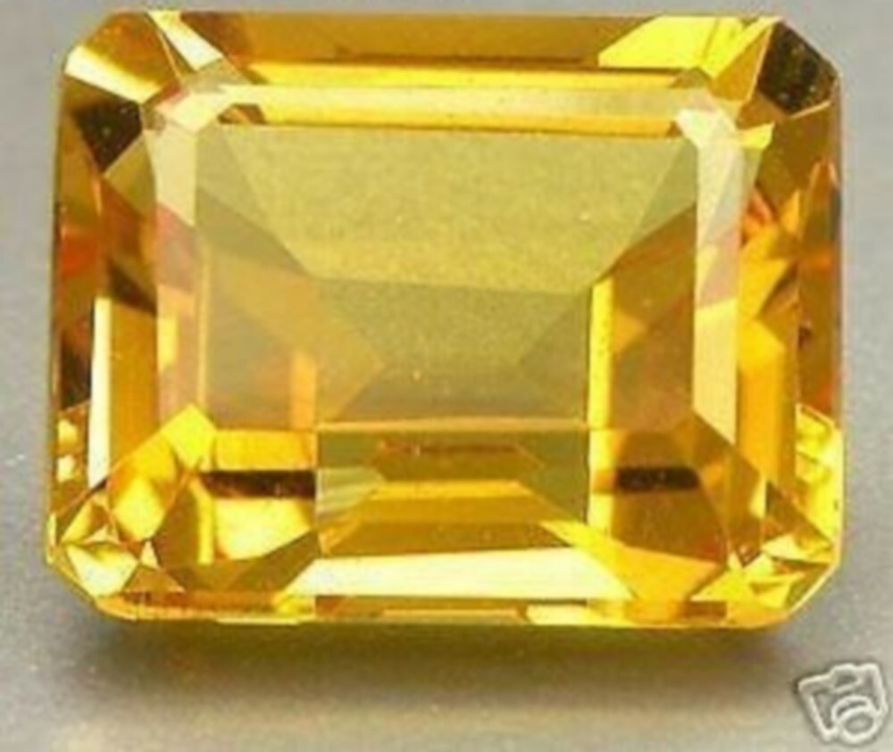 Citrine jaune véritable 2.90 cts pierre hydrothermale facettée pour joaillerie