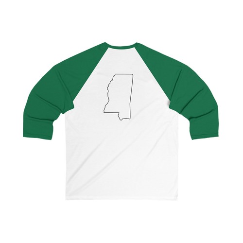 Vintage Mississippi Baseball Tee, Unisex 3/4 Sleeve Shirt, Gifts for Sports - Picture 3 of 7