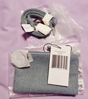(2) NEW VERA BRADLEY LIGHTEN UP in ZEN GRAY  ZIP COIN & LANYARD  — photo 1