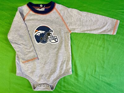 NFL Denver Broncos grau meliert L/S Body/Weste Kleinkind Baby 12 Monate