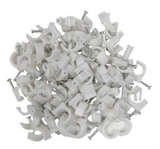 X Set De 60 Pièces Clou Arrête Câbles Serre Câble Serrure Fils Fixation Mural