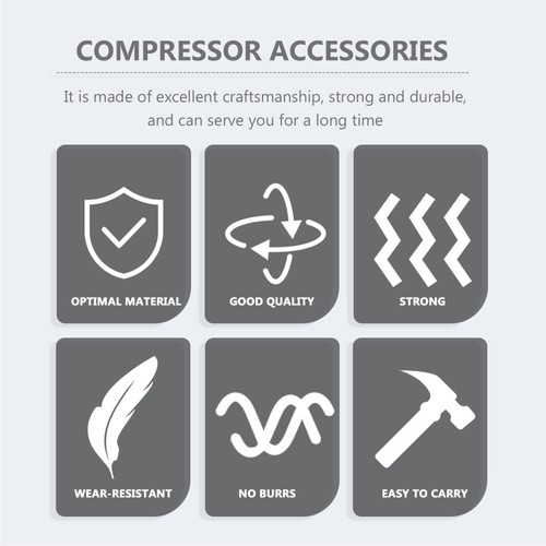 6 Pcs Compressor Parts Tongue Shaped Valve Plate Accessories Set Air - 第 8/12 張圖片