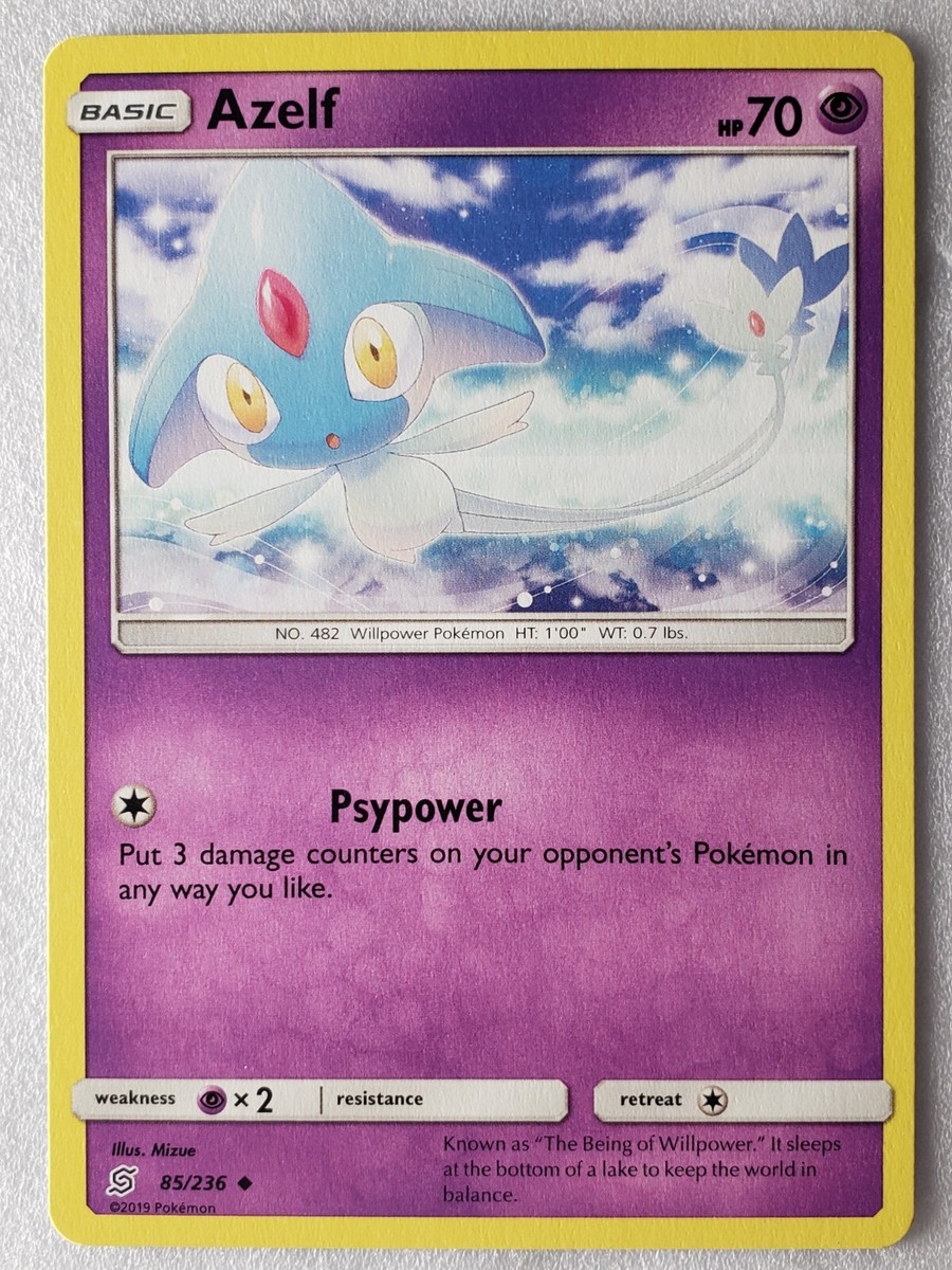 Azelf 85/236 VLP Unified Minds Sun Moon Pokemon Card $2 Flat