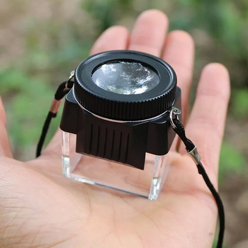 Pro Loupe 10X Magnifying Viewer for Film or View Camera Silver/Gray w/Strap USjb - Picture 3 of 15