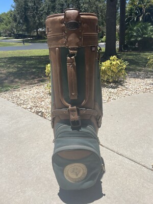 Burton Vintage Golf Cart Bag - 6 Way - Green & Tan w