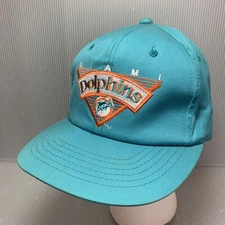 Vintage Team NFL Miami Dolphins Snapback Cap Hat By MMB Made In USA OSFA