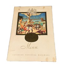 The Stone Of Scone Menu Canadian National Railways 1937 Paper Menu