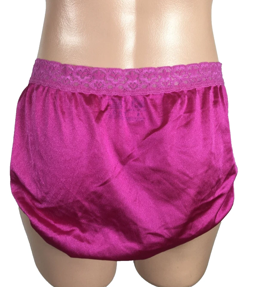 DE COLECCIÓN 1980 REFUERZO DE SETAS ABUELA NAILON BRAGAS ENCAJE TRANSPARENTE Rosa Oscuro 7 NUEVO Foto 2 de 4