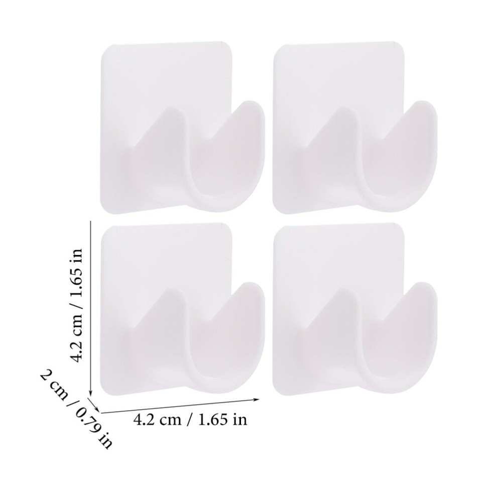 4pcs Shower Curtain Rod Mount Holders Adhesive Shower Rod Tension