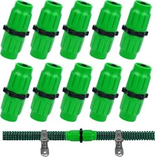 Expandable Garden Hose Repair Kit,10 PCS Dual-Channel Hose Female Male