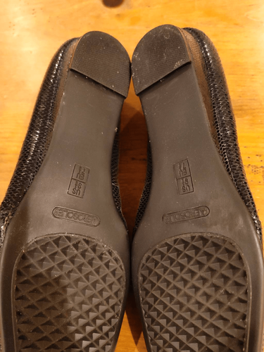 AEROSOLES NAVY GENUINE LEATHER SNAKE PRINT FLAT SZ 9 1/2 NEW NO BOX - Picture 7 of 9